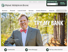 Tablet Screenshot of primemeridianbank.com